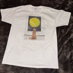 White Dog Graphic T-Shirt
